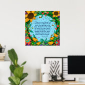 Floral Oke is genoeg Quote Inspirerend Poster (Thuiskantoor)