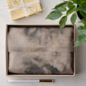 Floral  Old Rustic Antiek Sepia Texture Tissuepapier (Geschenk)