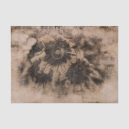 Floral  Old Rustic Antiek Sepia Texture Tissuepapier