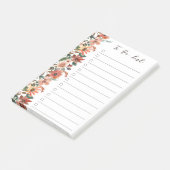 Floral om Post-it Nota's van de Lijst te doen Post-it® Notes (Schuin)