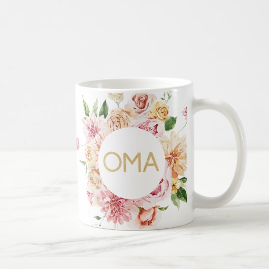  Floral Oma Gift Mok (Rechts)