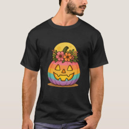 Floral Ombre Pumpkin – Een grillige Halloween Twis T-shirt