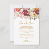 FLORAL Omhelzen Huwelijk Bruiloft Bedankkaart (Voorkant)