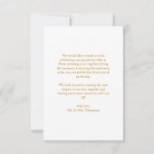 FLORAL Omhelzen Huwelijk Bruiloft Bedankkaart (Achterkant)