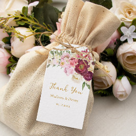 FLORAL Omhelzen Huwelijk Bruiloft Cadeaulabel