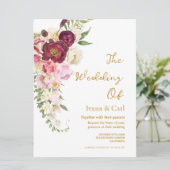 FLORAL Omhelzen Huwelijk Bruiloft Kaart (Staand voorkant)