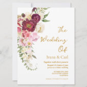FLORAL Omhelzen Huwelijk Bruiloft Kaart (Voorkant)