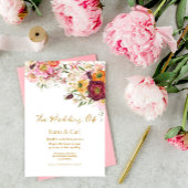 FLORAL Omhelzen Huwelijk Bruiloft Kaart