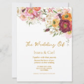 FLORAL Omhelzen Huwelijk Bruiloft Kaart (Voorkant)