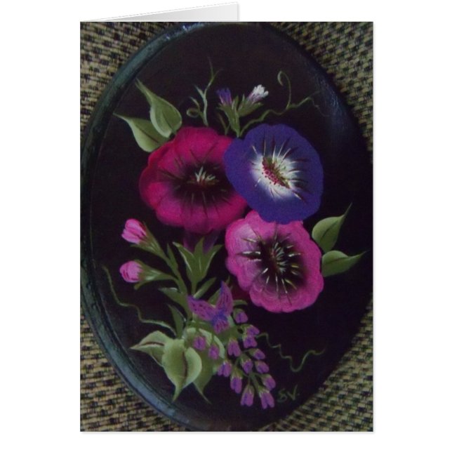 "Floral on Black" (Voorkant)