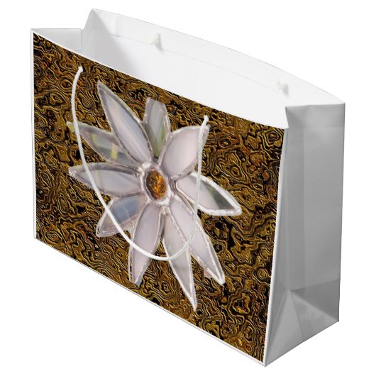 "Floral on Display" (Large) Gift Bag Groot Cadeauzakje (Achterkant Gekanteld)