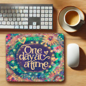  Floral One Day at a Time Quote Inspirivity Muismat