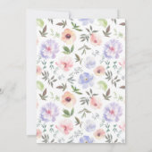 Floral Onederful First birthday Invitation Kaart (Achterkant)