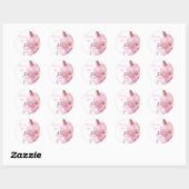 Floral Ontbreekt u Roze Lily Flower Sticker Label (Vel)