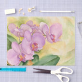 Floral ontkoppeling Orchids Roze Waterverf Tissuepapier (Craft)