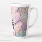 Floral ontwerp met plakverf latte mok (Rechts)