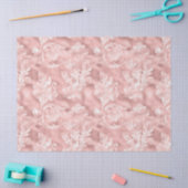 Floral ontwerp op borstelroze ontkoppeling Tissuepapier (Craft)