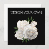 Floral ontwerp uw eigen uitnodiging (Voorkant / Achterkant)
