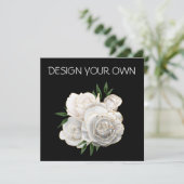 Floral ontwerp uw eigen uitnodiging (Staand voorkant)