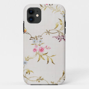 Floral ontwerp van anjers en rozen voor zijde iPhone 11 hoesje