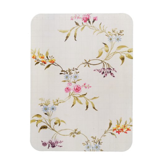 Floral ontwerp van anjers en rozen voor zijde magneet (Verticaal)