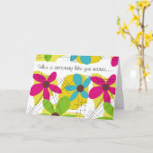 Floral ontwerp van de secretaris-pensioenkaart kaart (Gele Bloem)