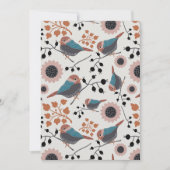 Floral ontwerp van de vogelpest en de berry bedankkaart (Voorkant)