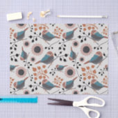 Floral ontwerp van de vogelpest en de berry tissuepapier (Craft)