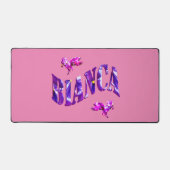 Floral ontworpen Bianca naam, bureau mat (Voorkant)