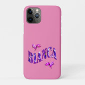 Floral ontworpen Bianca naam, Case-Mate iPhone Case (Achterkant)