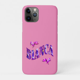 Floral ontworpen Bianca naam, Case-Mate iPhone Case