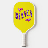 Floral ontworpen Bianca naam, Pickleball Paddle (Achterkant)