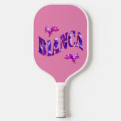 Floral ontworpen Bianca naam, Pickleball Paddle (Voorkant)