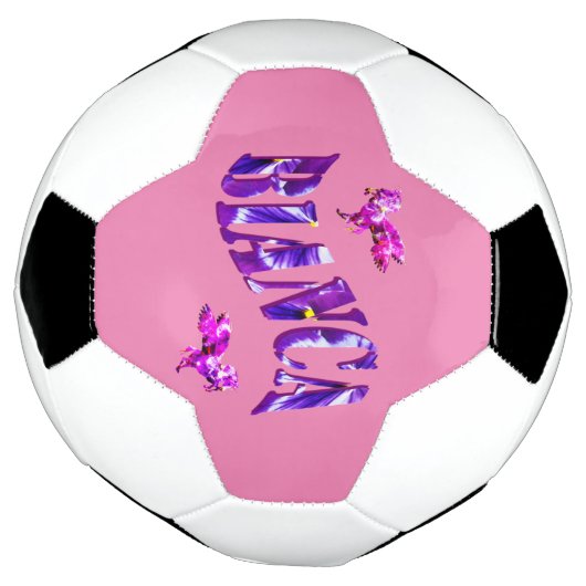 Floral ontworpen Bianca naam, voetbal (Gedraaid)