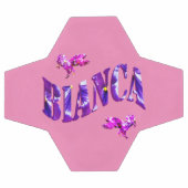 Floral ontworpen Bianca naam, voetbal (Enkel)