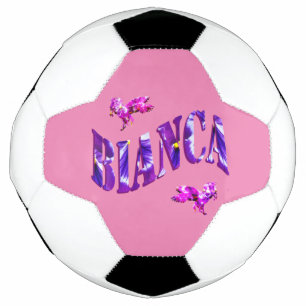 Floral ontworpen Bianca naam, voetbal