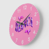 Floral ontworpen Bianca naam, wandklok (Hoek)