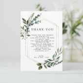 Floral Ontworpen Hartelijk dank Bedankkaart (Staand voorkant)