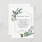 Floral Ontworpen Hartelijk dank Bedankkaart (Voorkant / Achterkant)