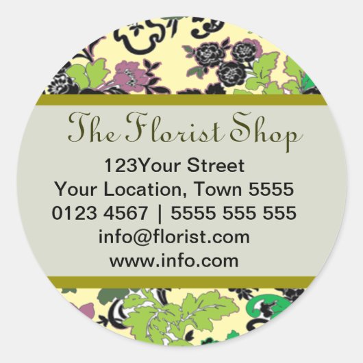 Floral ontworpen Sticker (Voorkant)