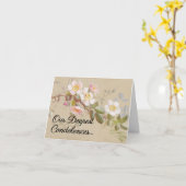 Floral "Onze diepste medeleven…" Kaart (Gele Bloem)