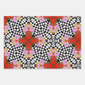 Floral op-Art-Sampler Inpakpapier Vel (Voorkant 3)