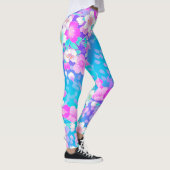 Floral op blauw leggings (Rechts)