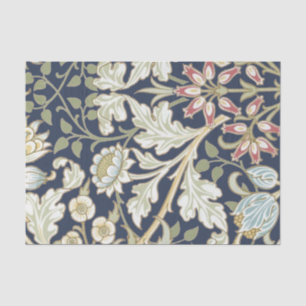  Floral op blauw Tissuepapier