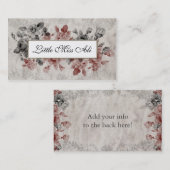  Floral op het Visitekaartje van oude linnen (Voorkant / Achterkant)