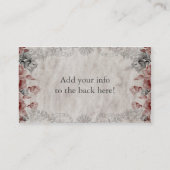  Floral op het Visitekaartje van oude linnen (Achterkant)