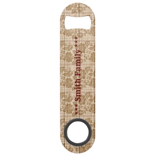 Floral op hout Aanpassen Populair Speed Flessenopener (Voorkant)