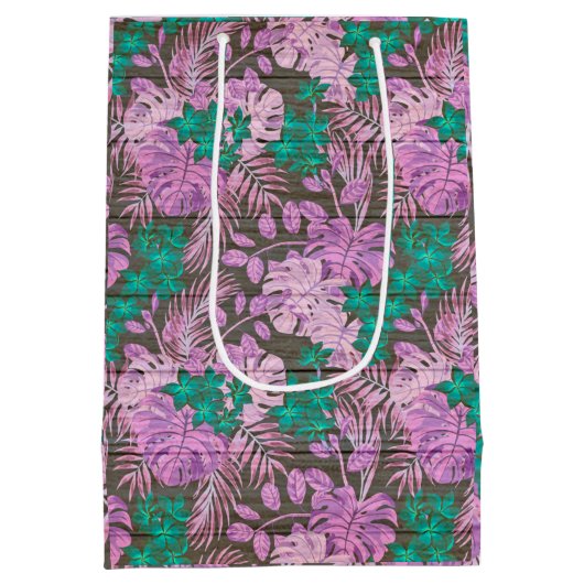 Floral op hout Populair Aanpassen Tekst Medium Cadeauzakje (Achterkant)