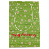 Floral op hout Populair Aanpassen Tekst Medium Cadeauzakje (Voorkant)