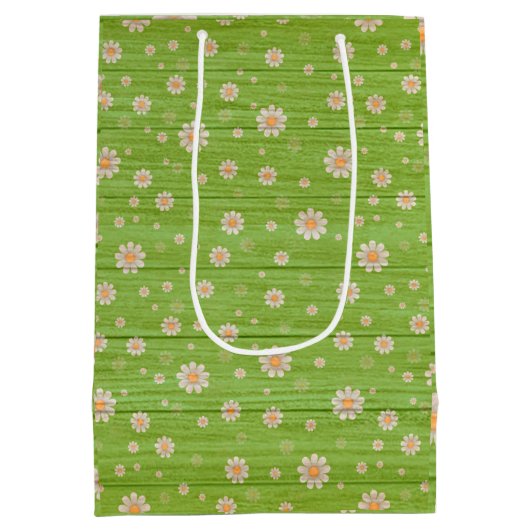 Floral op hout Populair Aanpassen Tekst Medium Cadeauzakje (Achterkant)